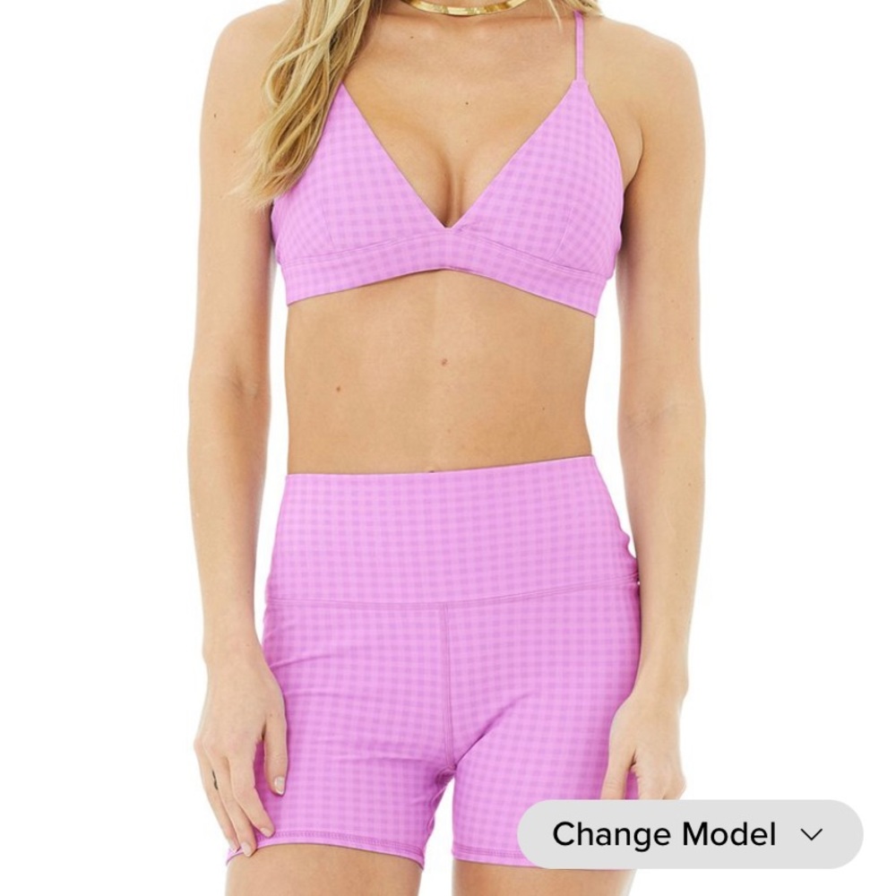 Vapor Splendor Gingham bra & short